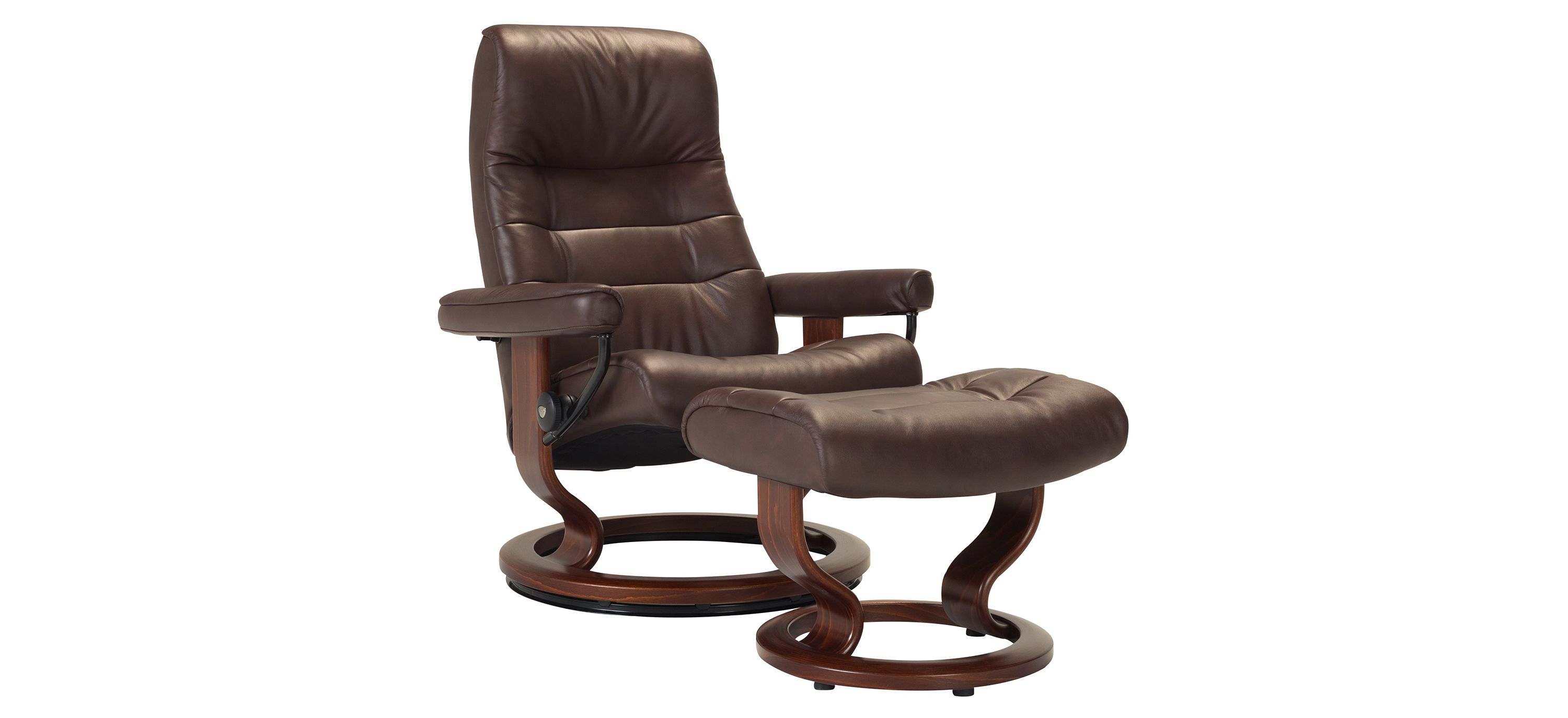 Stressless Opal Medium Classic Reclining Chair and Ottoman