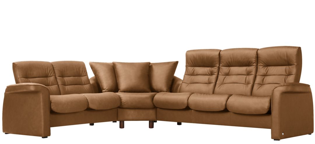 Stressless Sapphire 3-pc. Leather Reclining Sectional Sofa