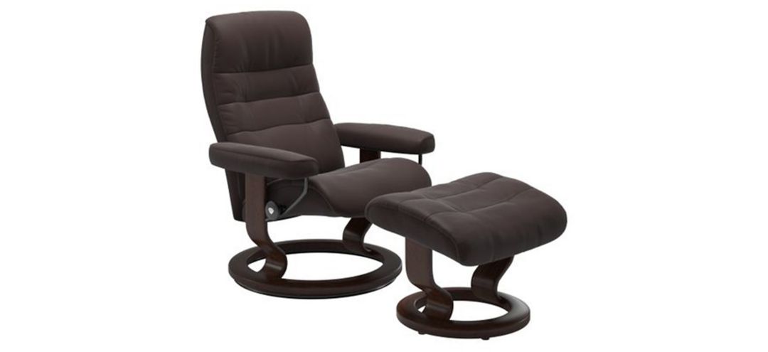 Stressless Opal Small Classic Reclining Chair and Ottoman