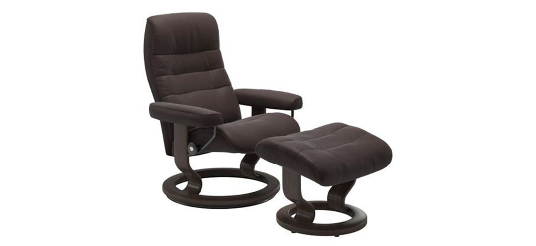 Stressless Opal Small Classic Reclining Chair and Ottoman