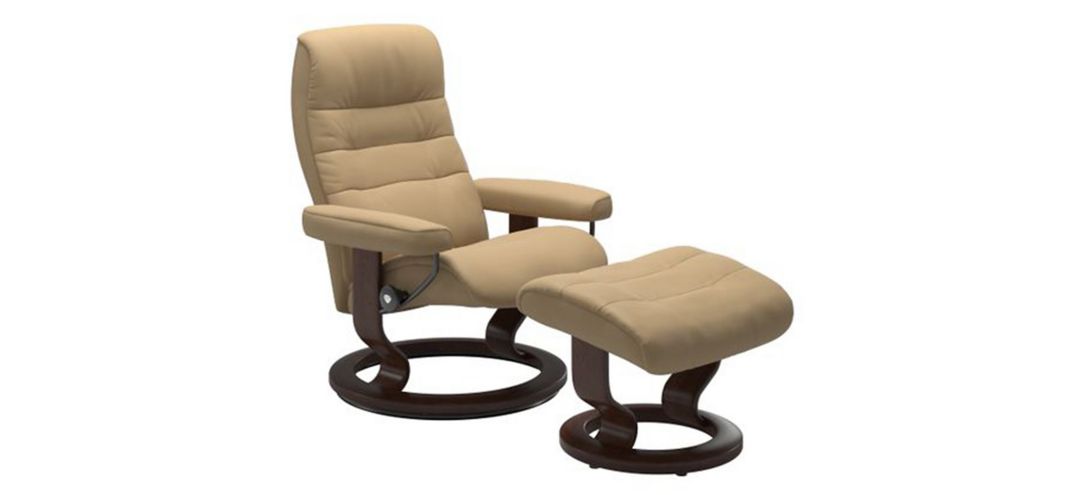 Stressless Opal Small Classic Reclining Chair and Ottoman