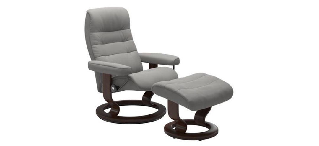 Stressless Opal Small Classic Reclining Chair and Ottoman