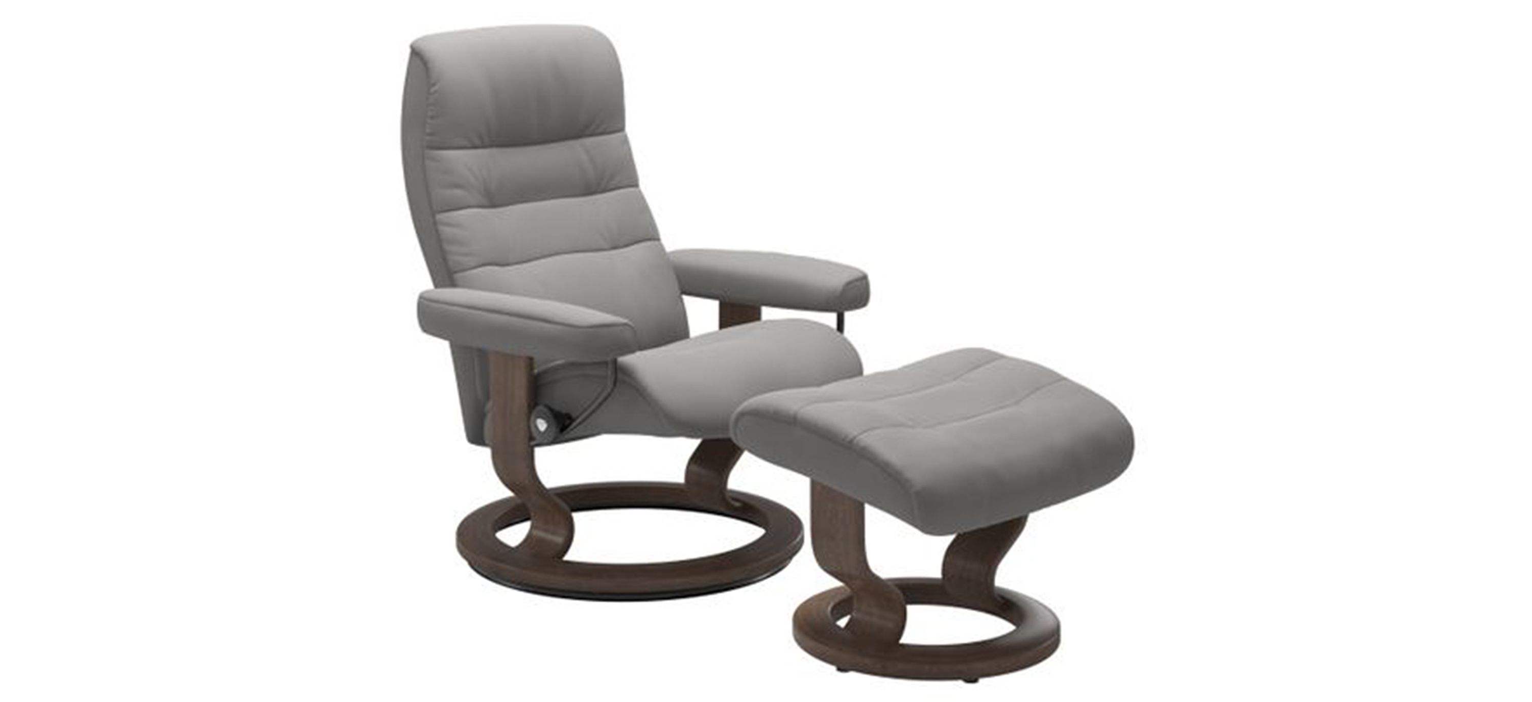 Stressless Opal Small Classic Reclining Chair and Ottoman