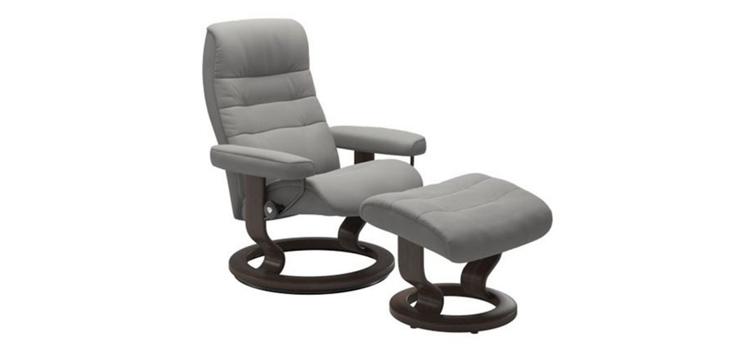 Stressless Opal Small Classic Reclining Chair and Ottoman