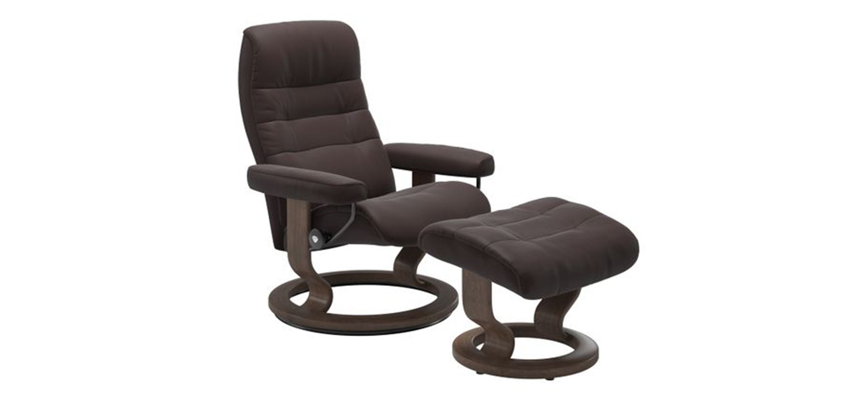 Stressless Opal Medium Classic Reclining Chair and Ottoman