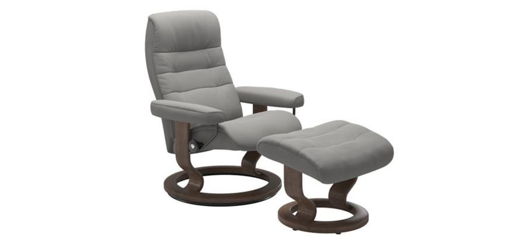 Stressless Opal Medium Classic Reclining Chair and Ottoman