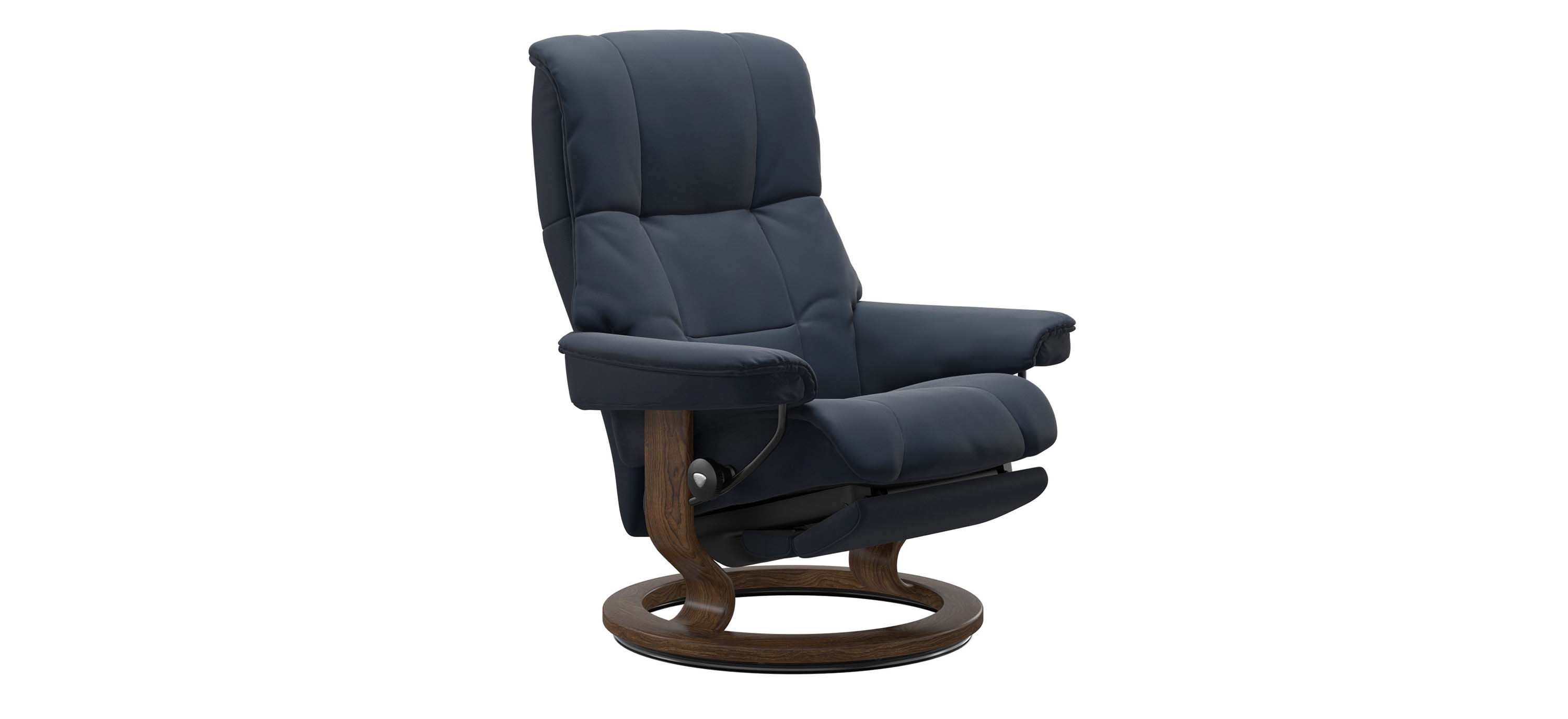 Stressless Mayfair Large Leather Power Reclining Chair and Ottoman