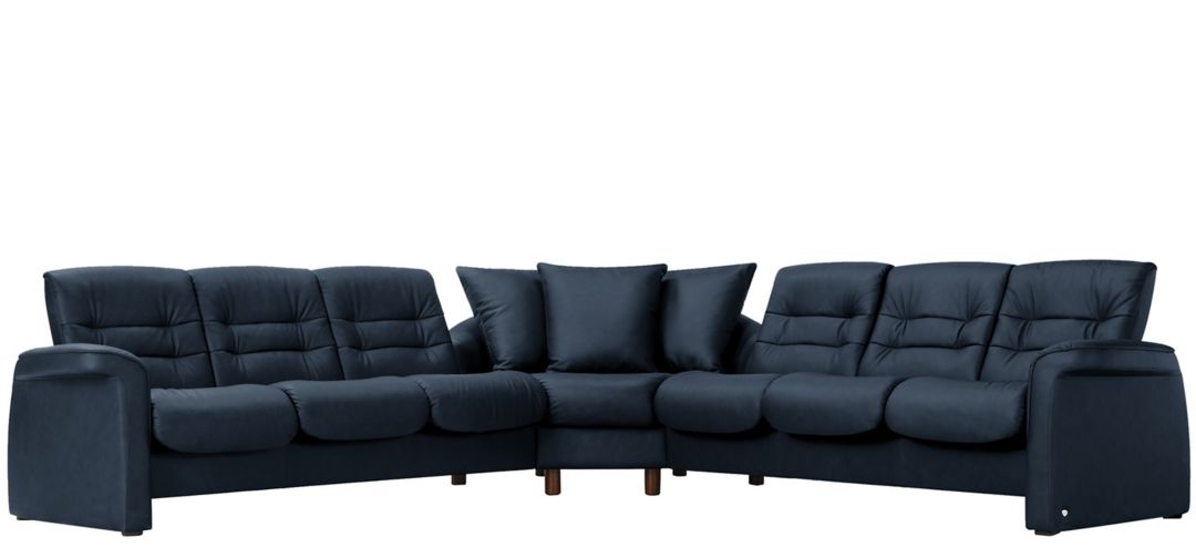 Stressless Sapphire 3-pc. Leather Reclining Sectional Sofa