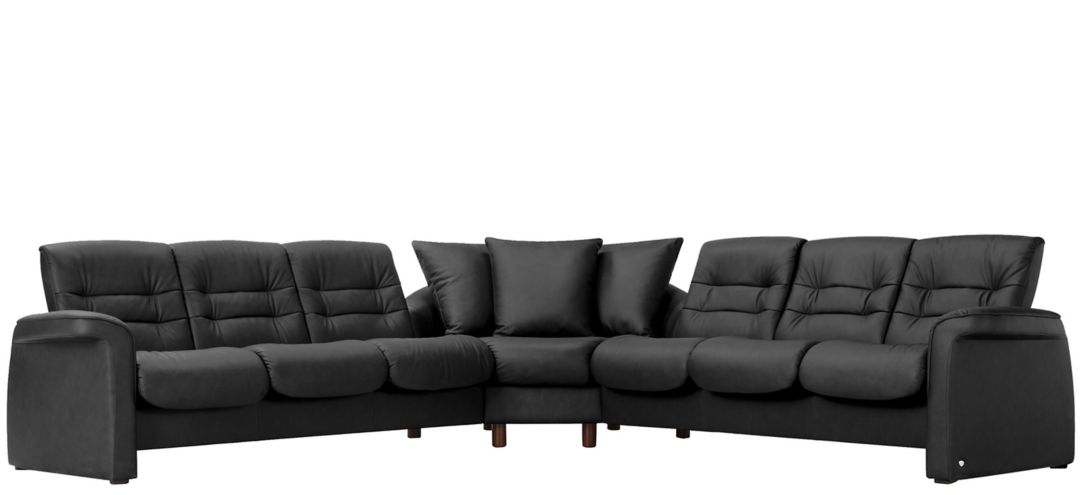 Stressless Sapphire 3-pc. Leather Reclining Sectional Sofa