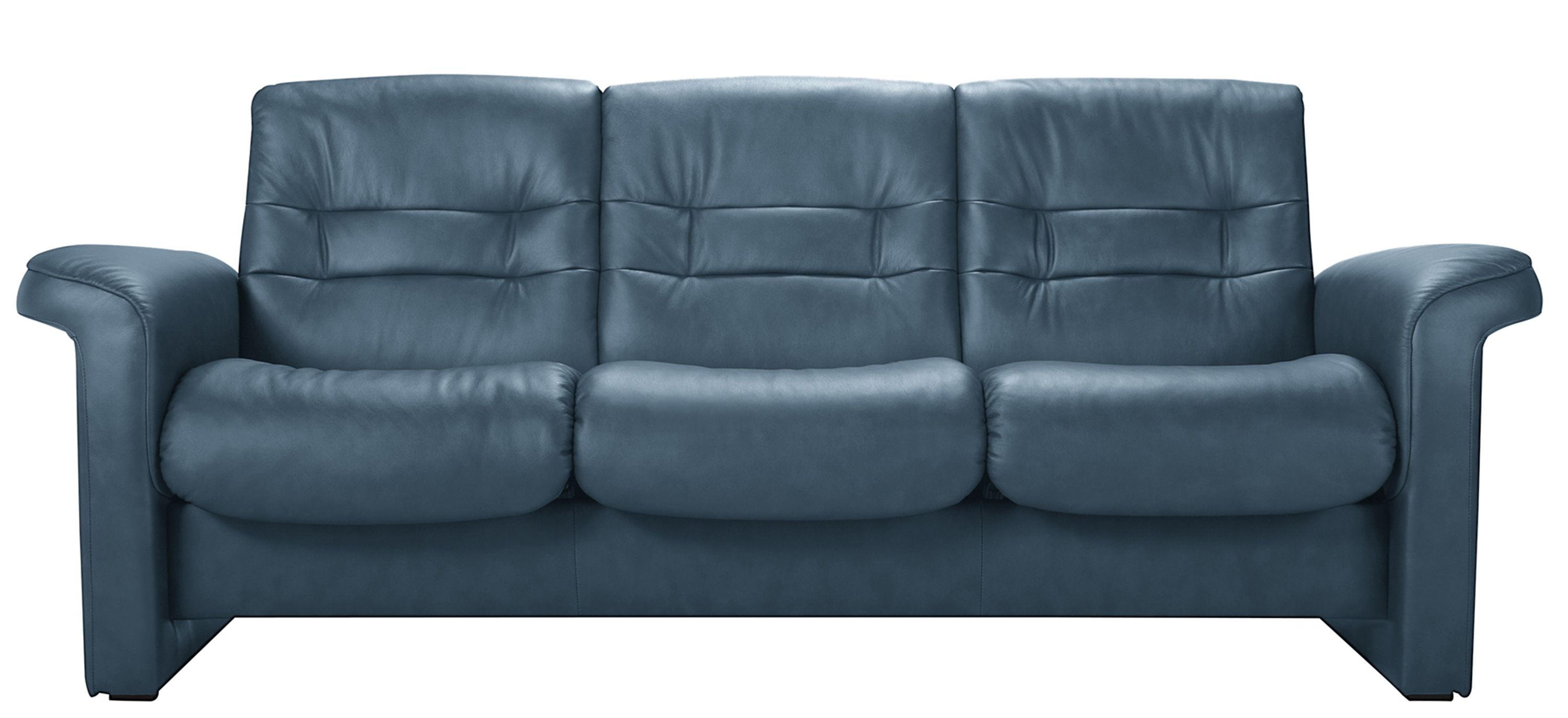 Stressless Sapphire Leather Reclining Low-Back Sofa