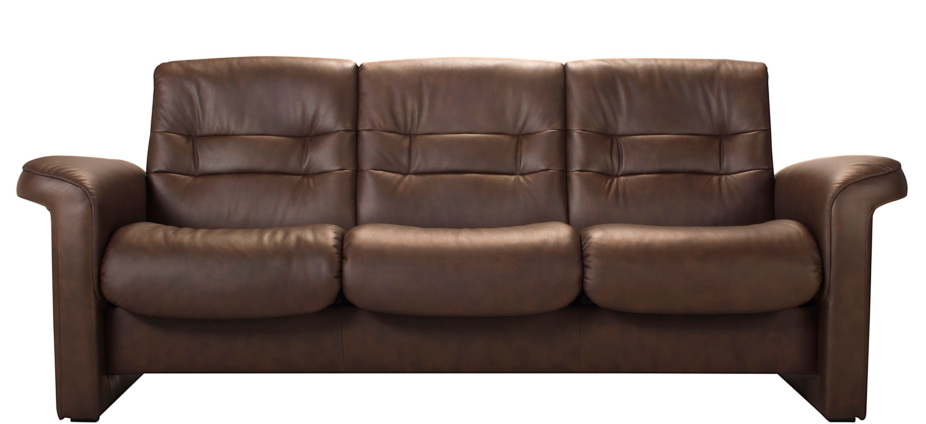 Stressless Sapphire Leather Reclining Low-Back Sofa