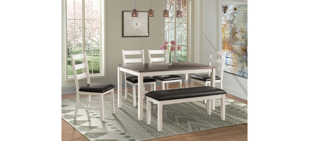 798064480 Glenwood 6-pc. Dining Set w/ Bench sku 798064480