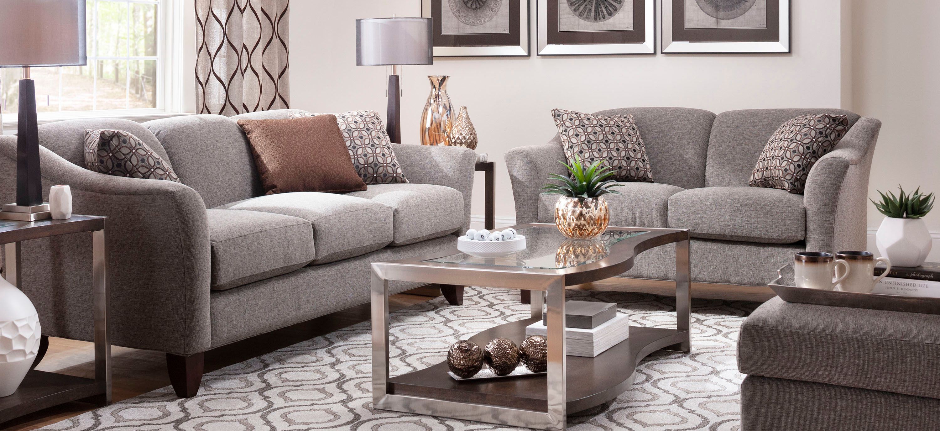 Meyer 2-pc. Chenille Sofa and Loveseat Set