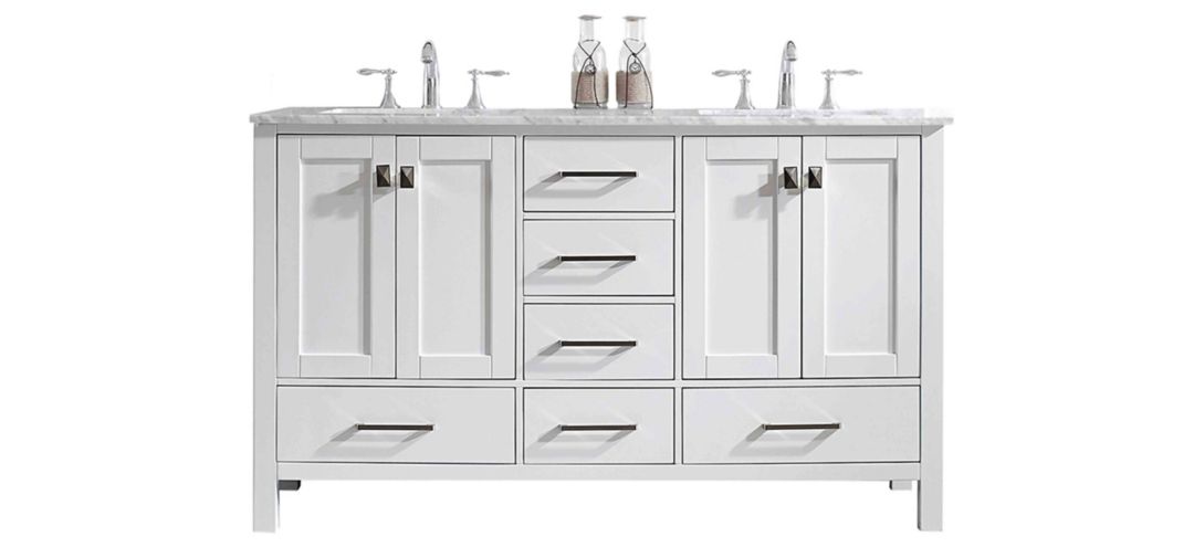 340268410 Sydney 60 Double Sink Bathroom Vanity sku 340268410