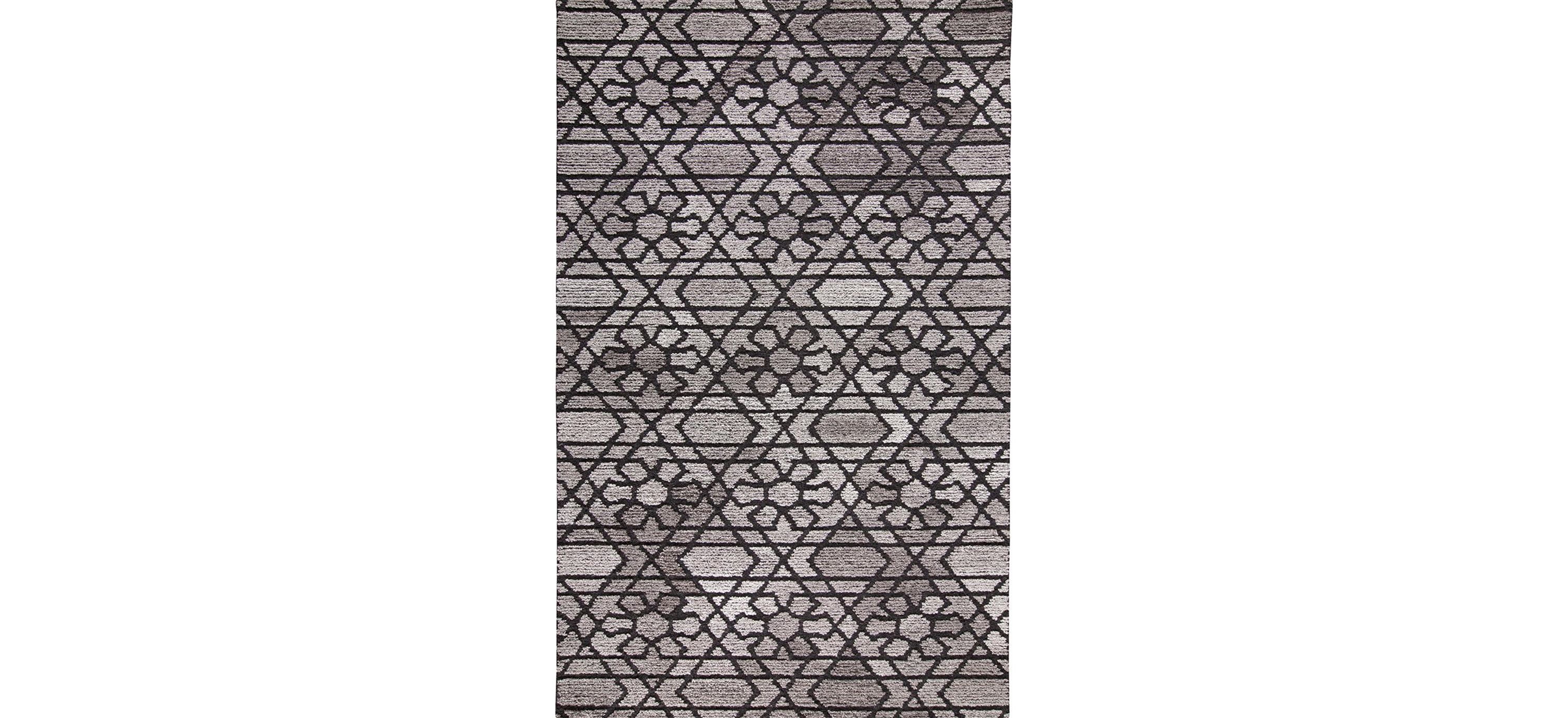 Asher Geometric Floral Wool Area Rug