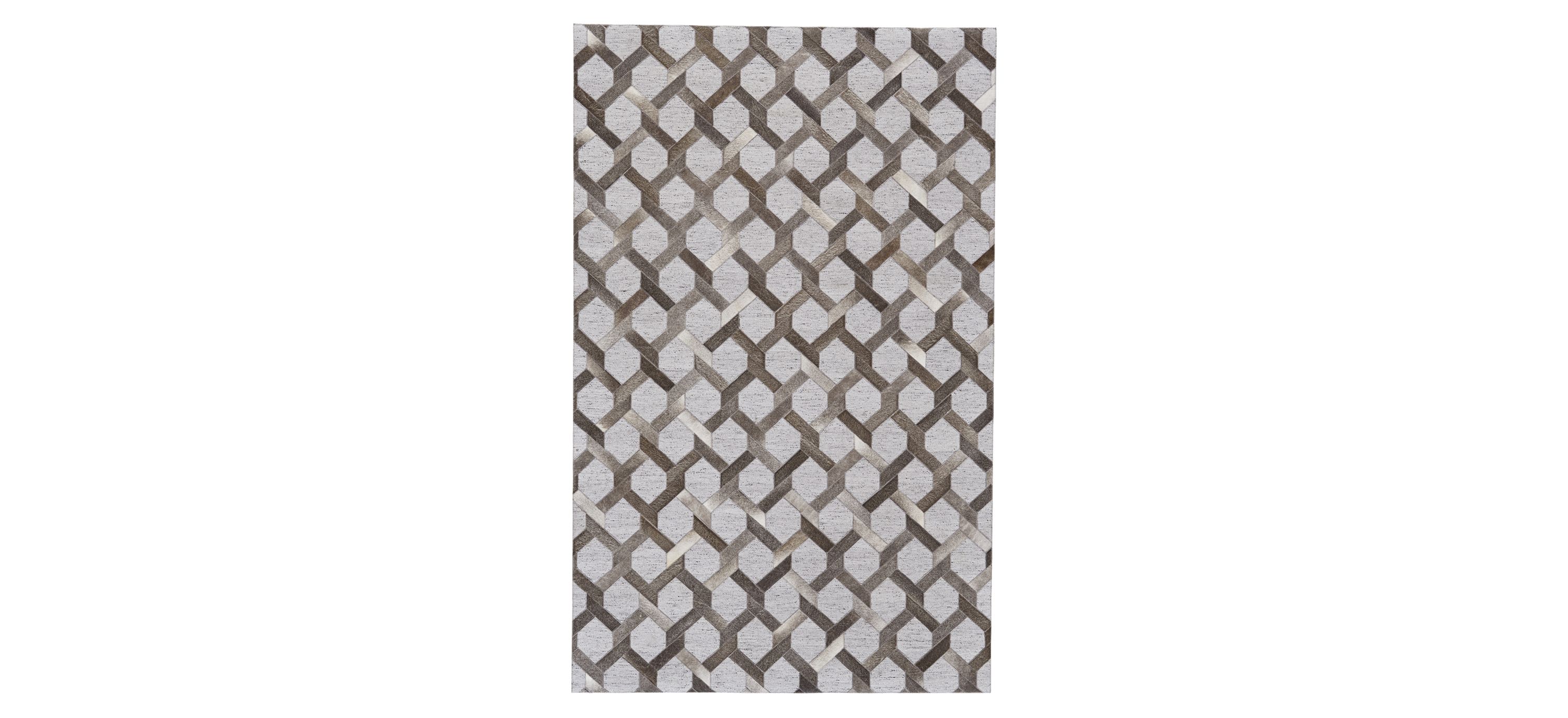 Fannin Handmade Leather Trellis Area Rug