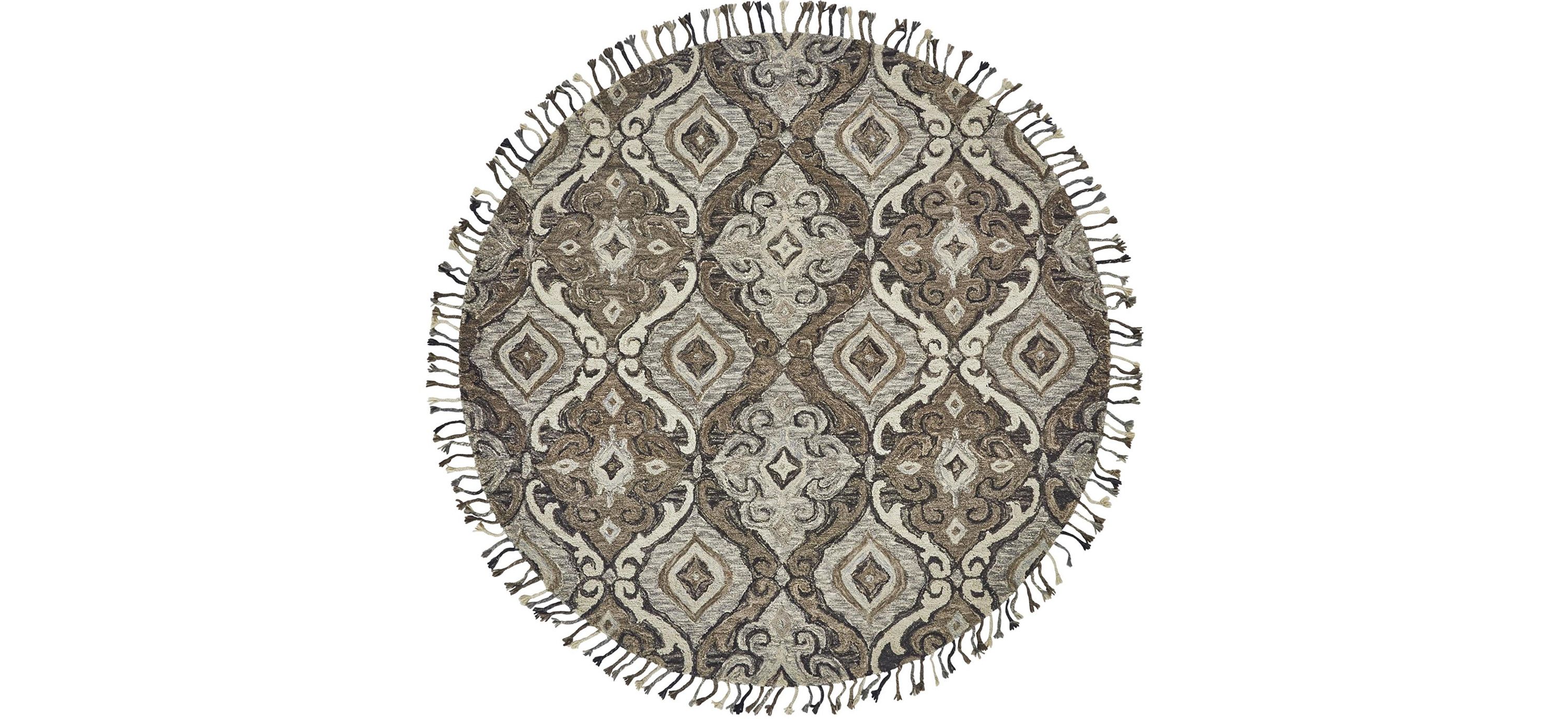 Abelia Hand Tufted Suzani Wool Area Rug