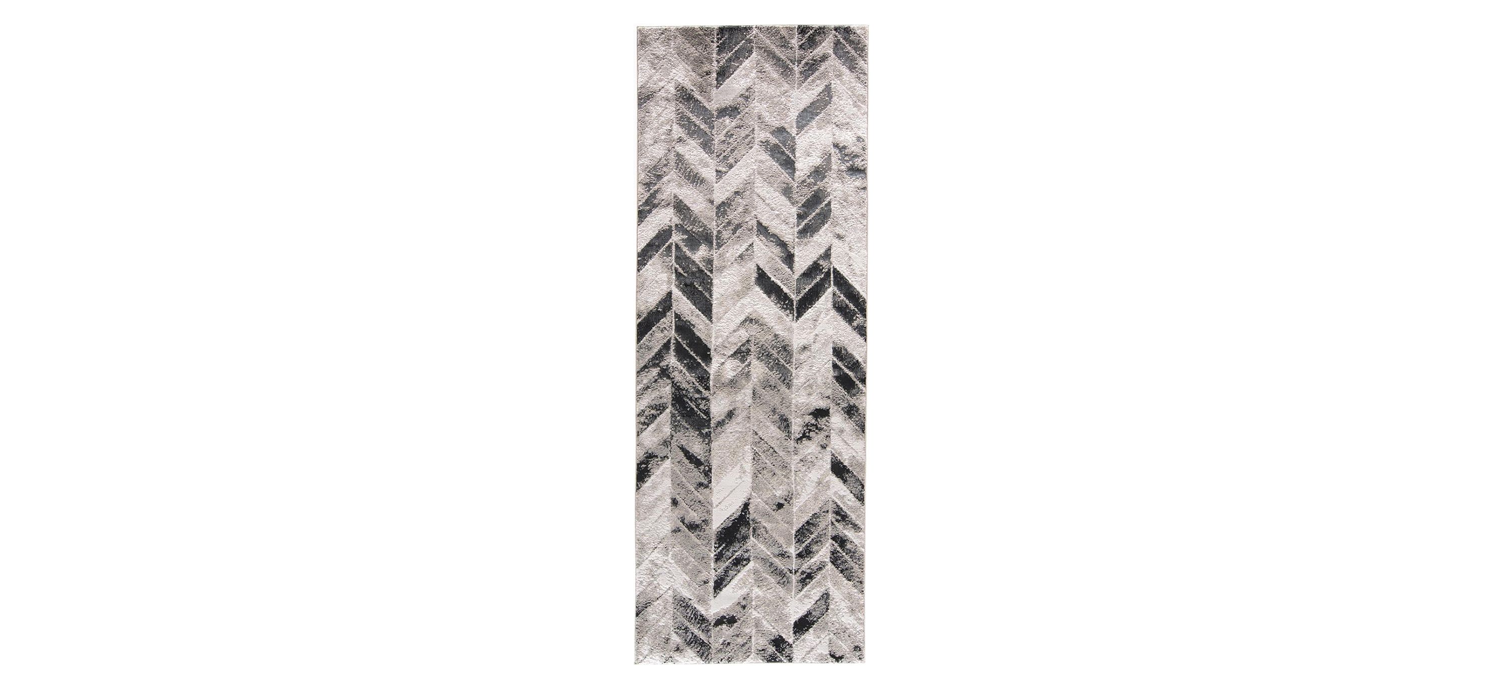 Micah Modern Metallic Chevron Area Rug