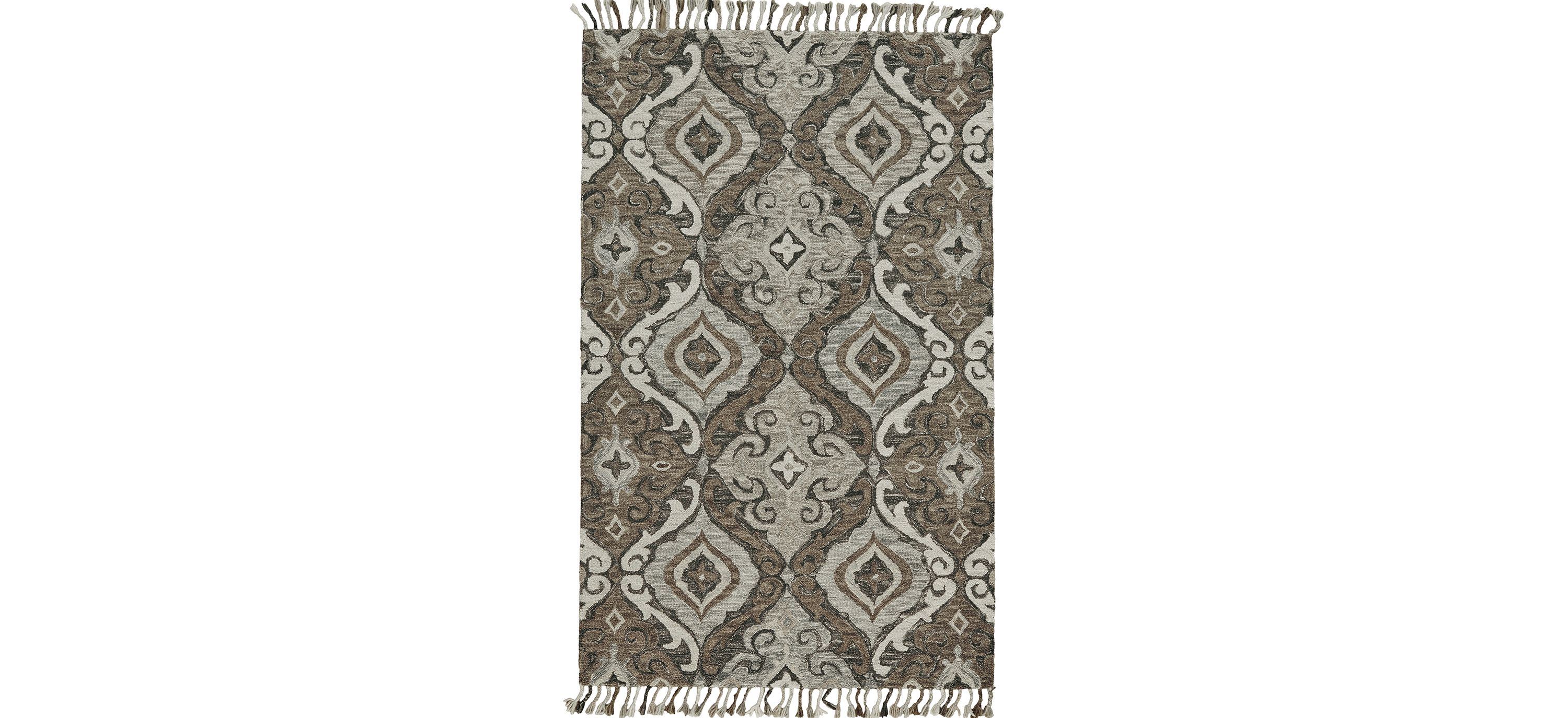 Abelia Hand Tufted Suzani Wool Area Rug
