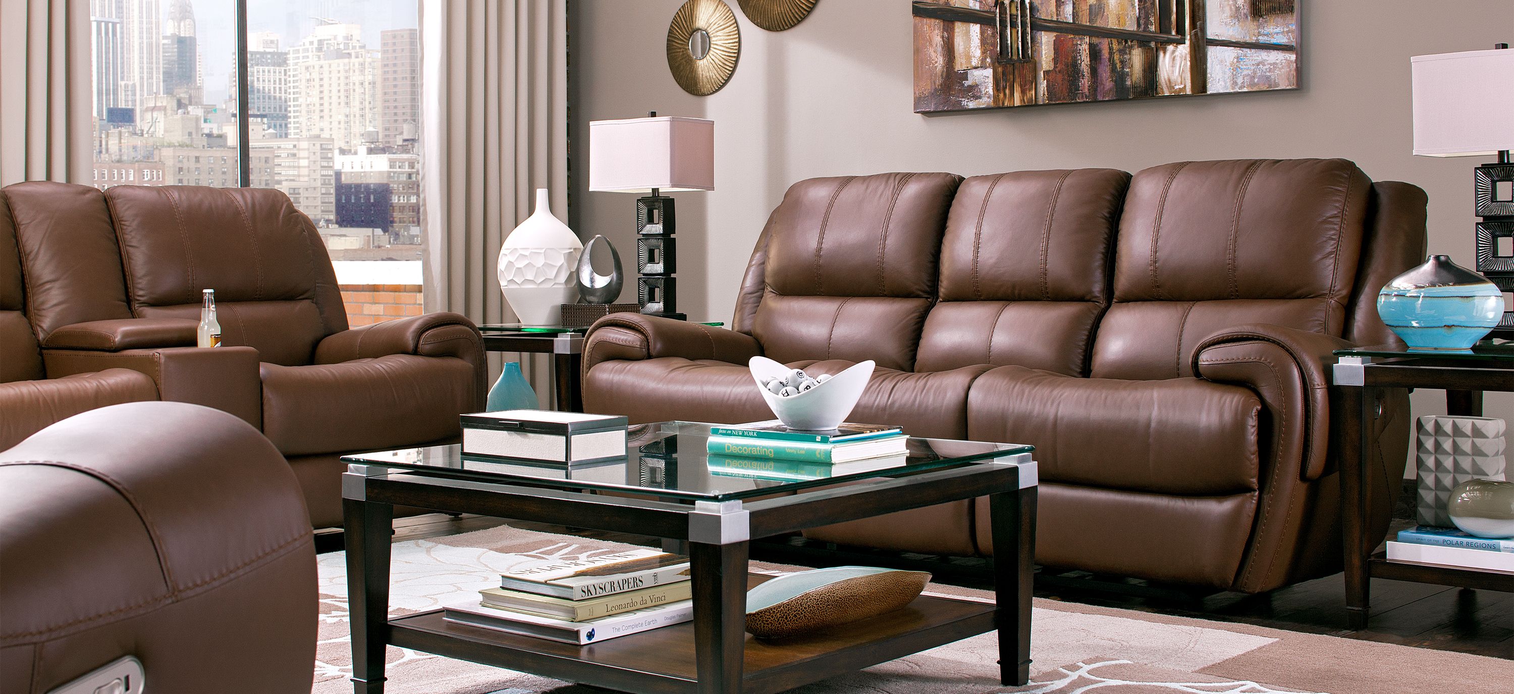 Colvin 2-pc. Leather Power Sofa and Loveseat Set