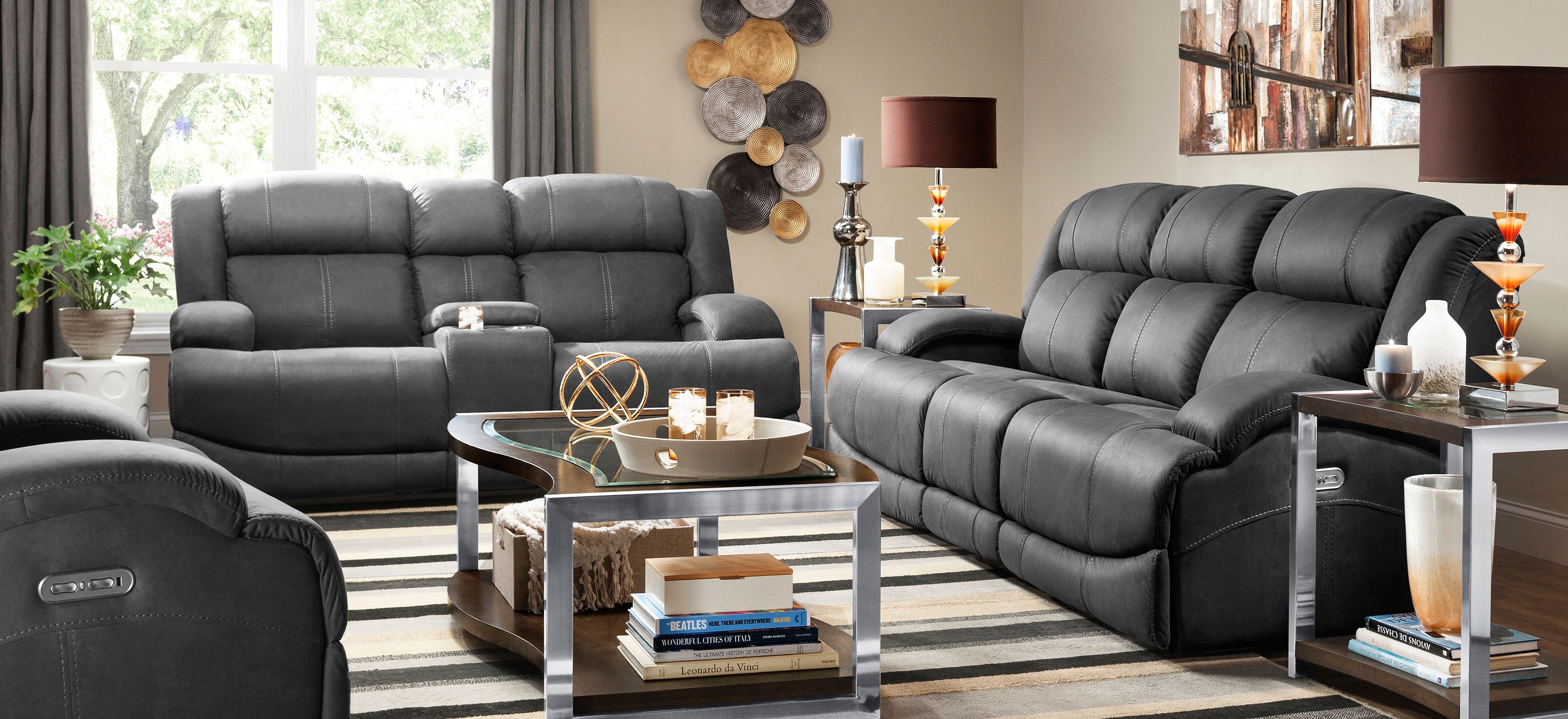 Quincey 2-pc. Power-Reclining Sofa and Console Loveseat Set