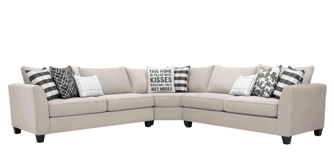 288281500 Daine 3-pc. Sectional Sofa sku 288281500