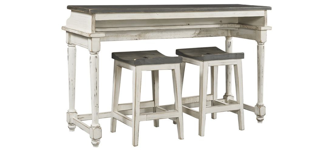 364019250 Hinsdale Console Bar Table w/ Two Stools sku 364019250