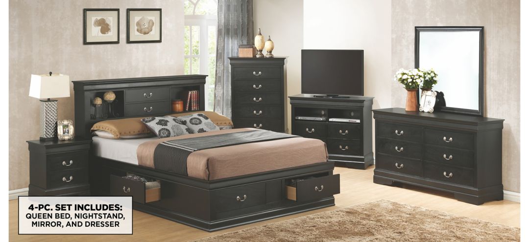 586031030 Rossie 4-pc. Storage Bedroom Set sku 586031030