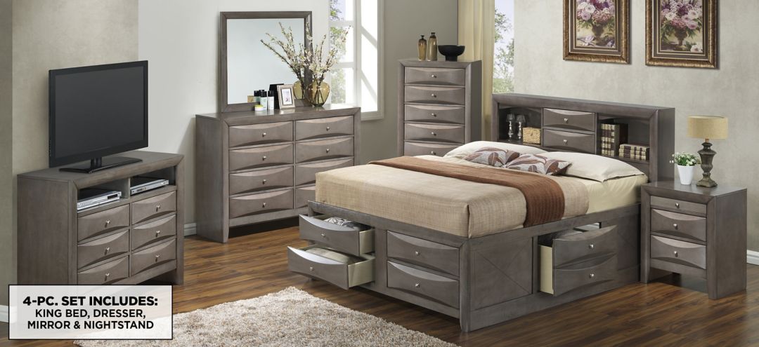 Marilla 4-piece Captains Bedroom Set