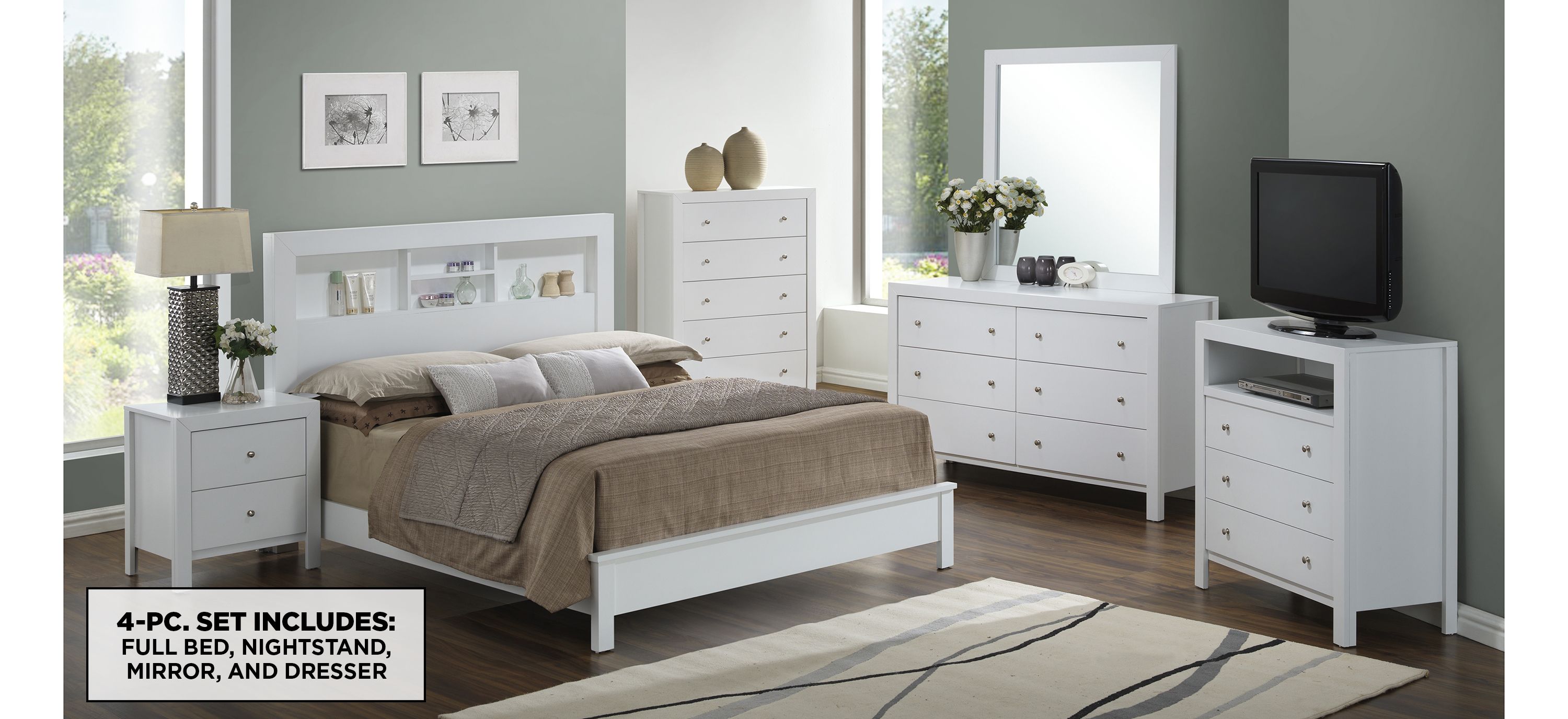 Burlington 4-pc. Storage Bedroom Set