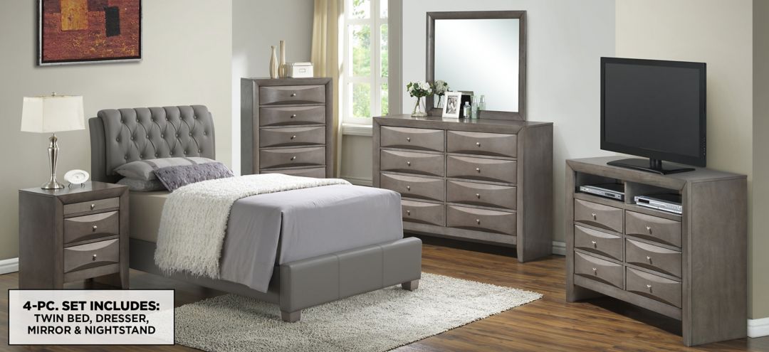 592285960 Marilla 4-piece Upholstered Bedroom Set sku 592285960