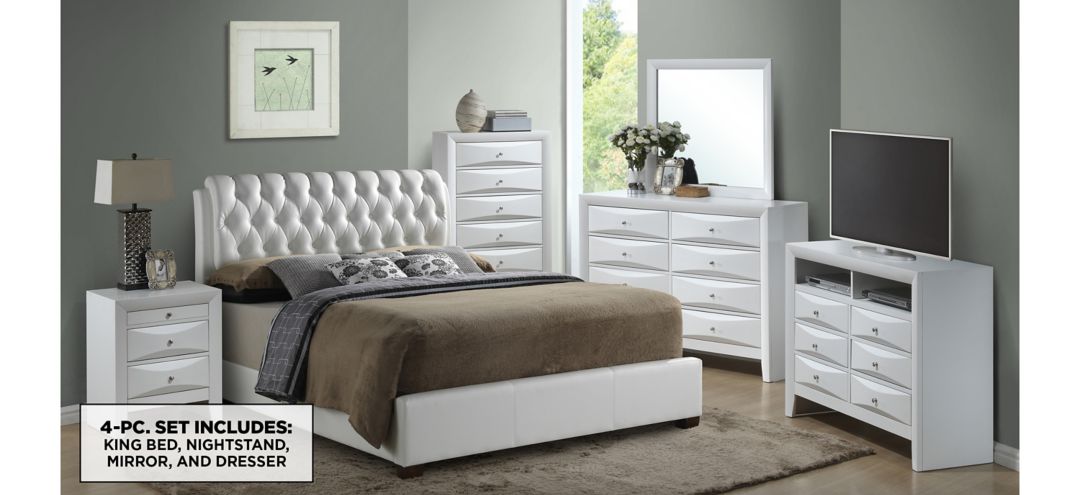 593285970 Marilla 4-piece Upholstered Bedroom Set sku 593285970