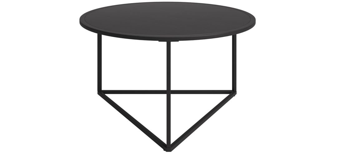 Raya Round Coffee Table with Metal Top