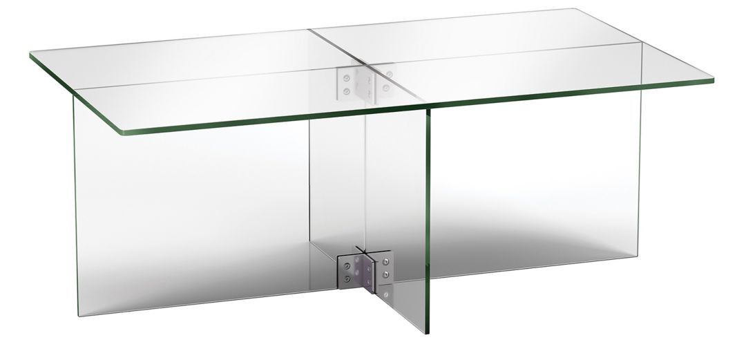 Gehry Rectangular Clear Glass Coffee Table