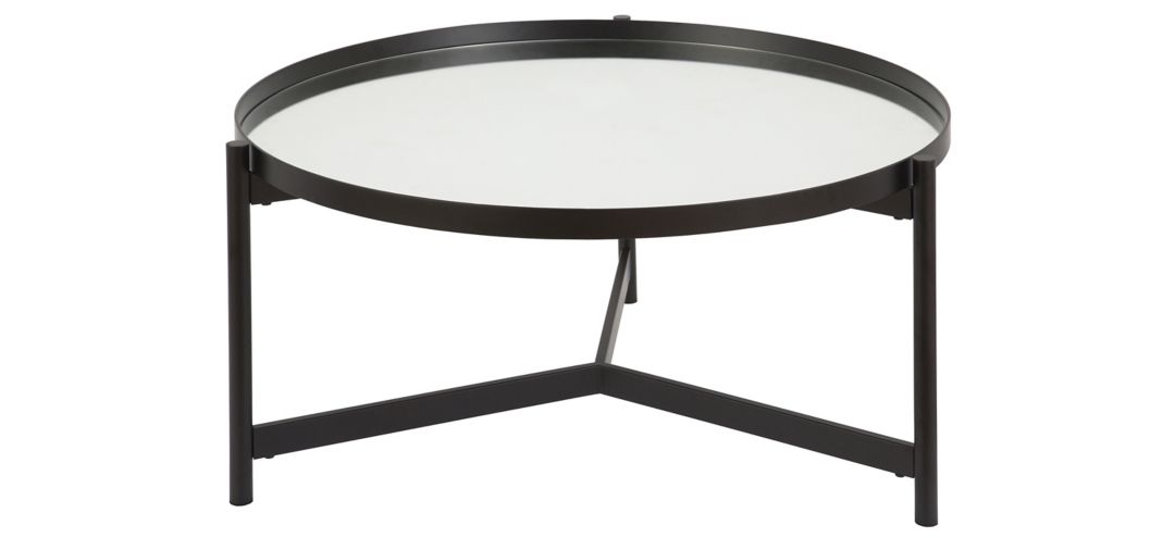Kismet Round Coffee Table with Mirrored Top