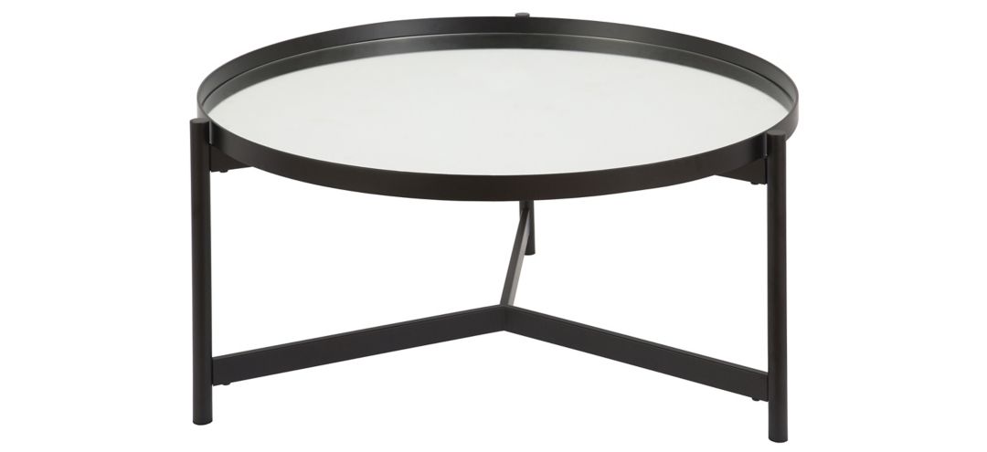 300131420 Kismet Round Coffee Table with Mirrored Top sku 300131420