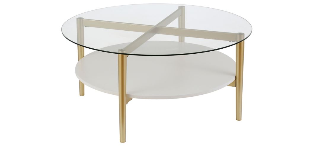 300131520 Otto Round Coffee Table with Lacquer Shelf sku 300131520