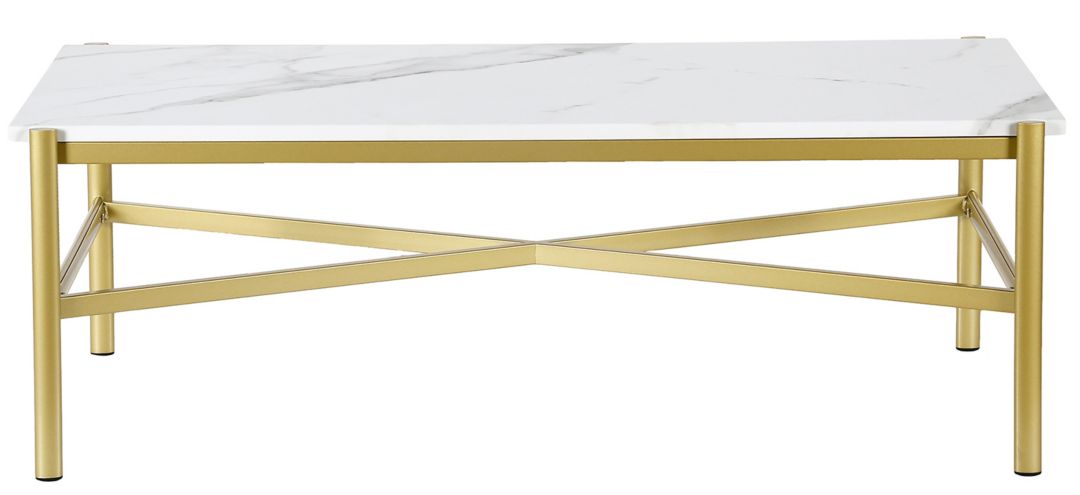 Nagle Rectangular Coffee Table with Faux Marble Top