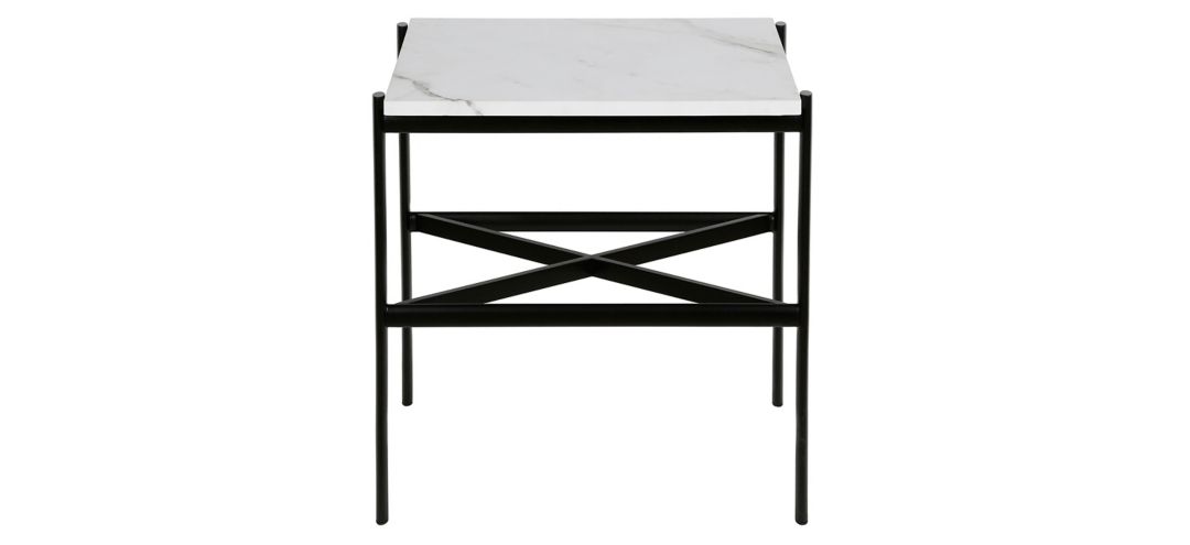 Braxton Rectangular Side Table with Faux Marble Top