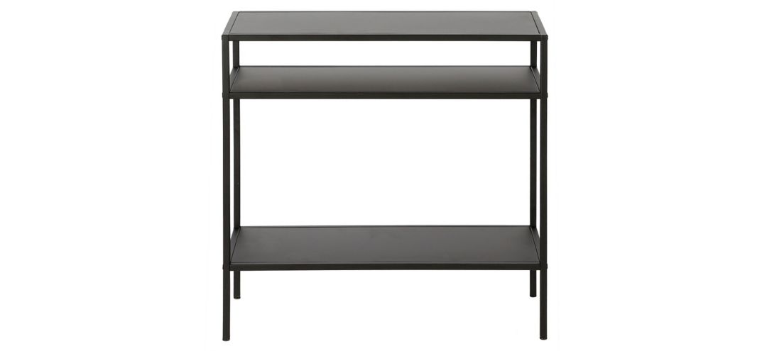 Ricardo Rectangular Side Table with Metal Shelves