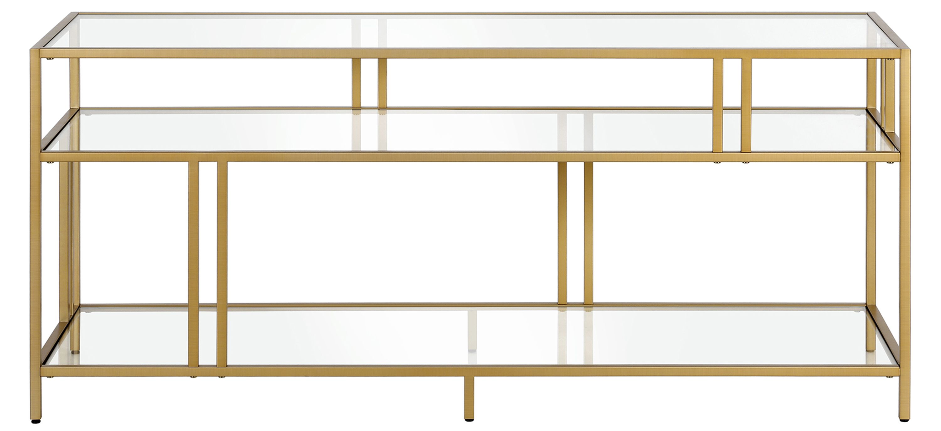 Cortland TV Stand with Glass Shelves
