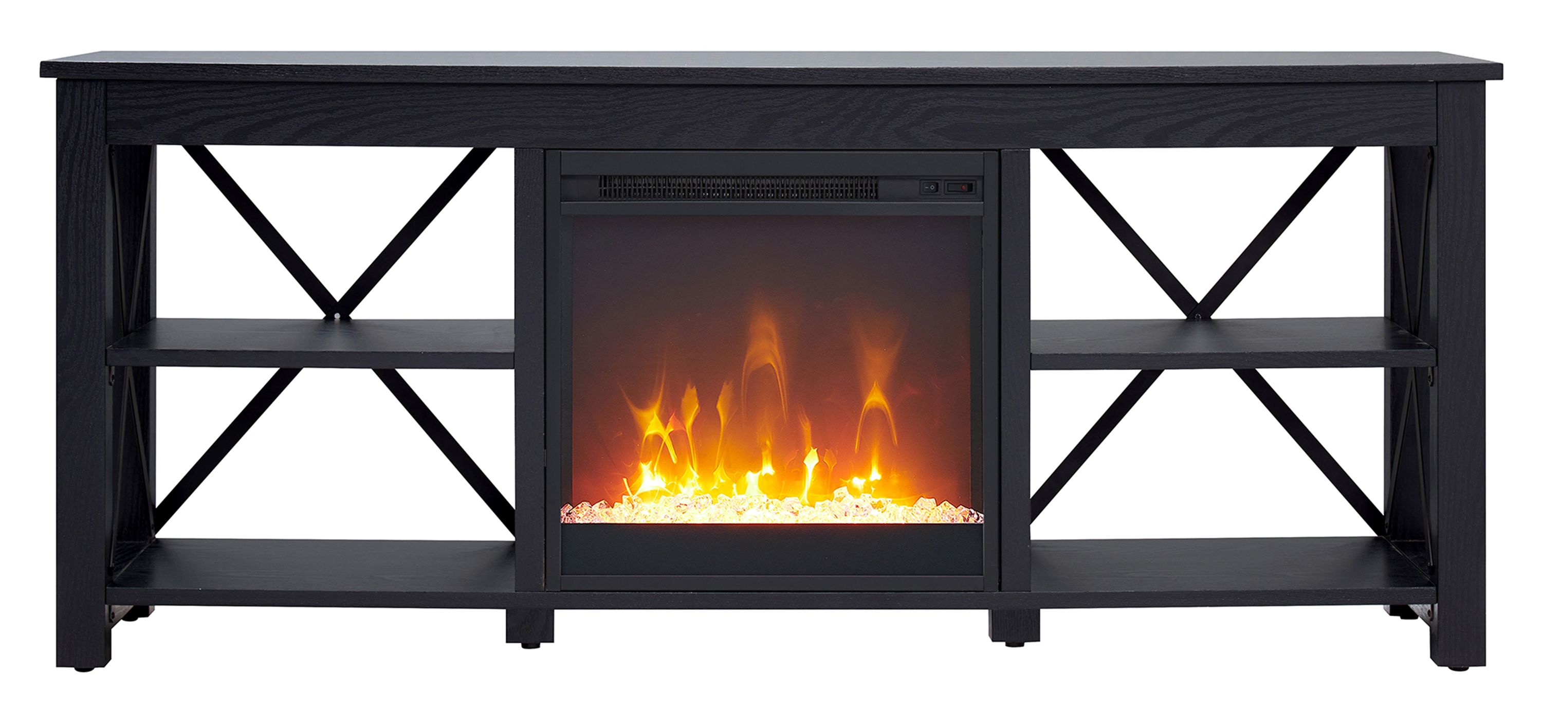Paisley TV Stand with Crystal Fireplace