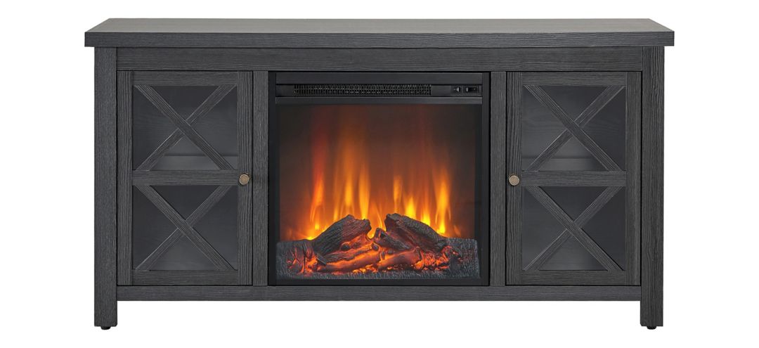 Eve TV Stand with Log Fireplace