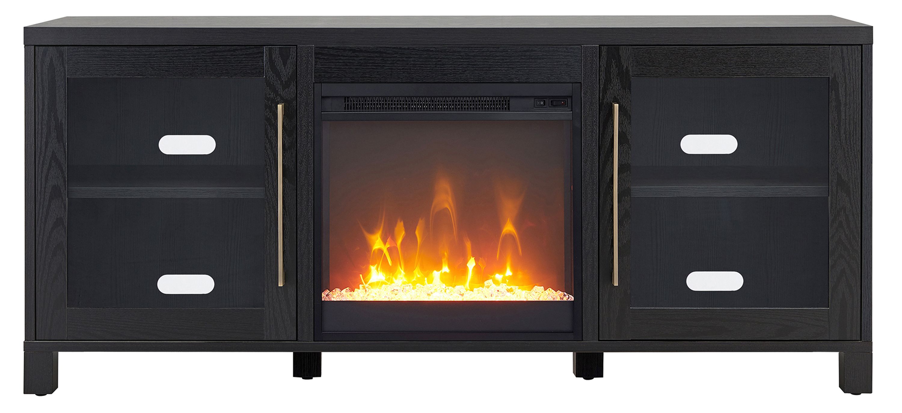 Ursula TV Stand with Crystal Fireplace