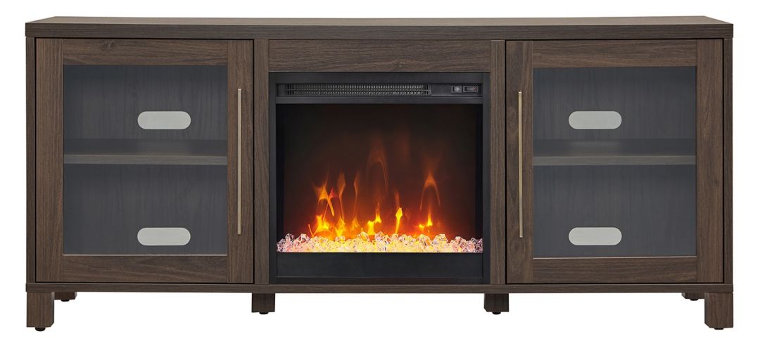 Ursula TV Stand with Crystal Fireplace