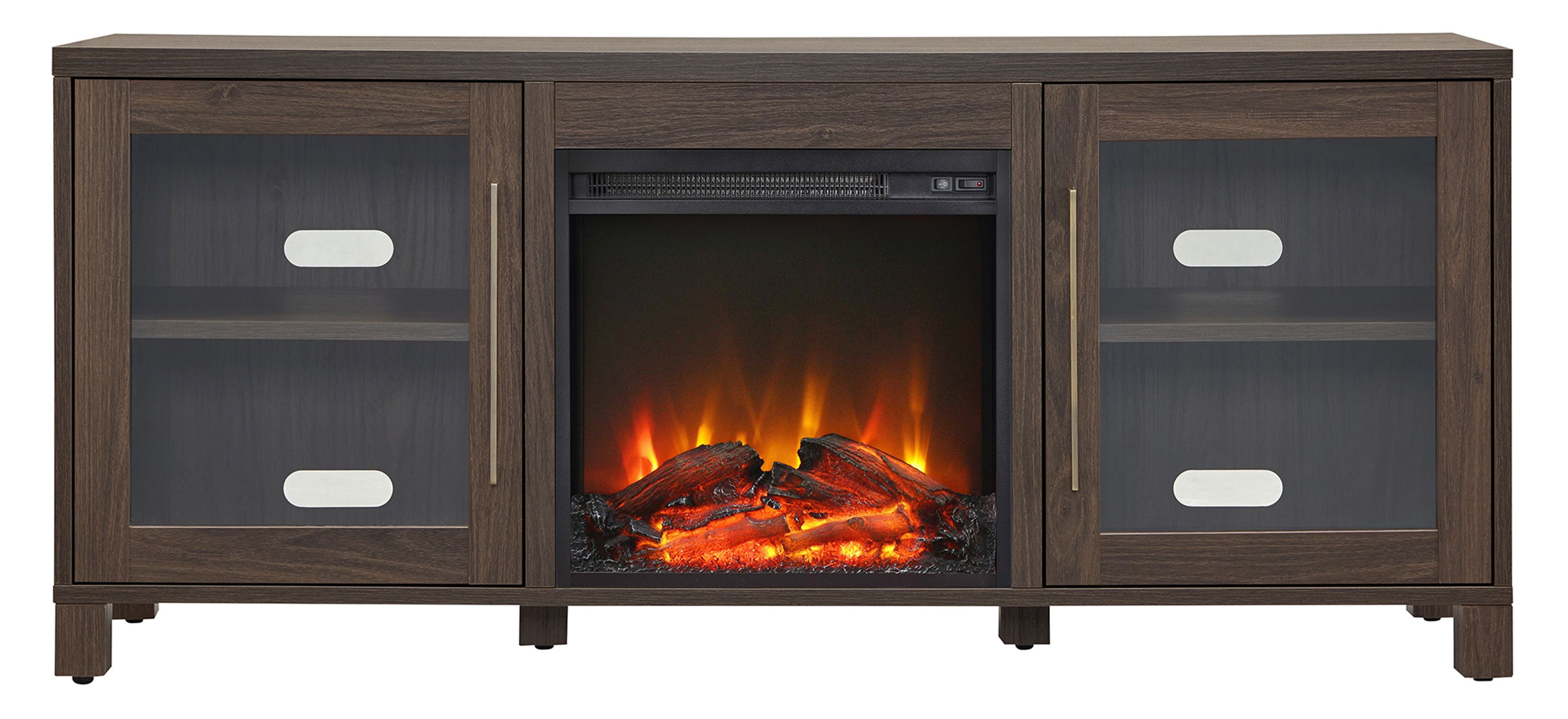367214180 Ursula TV Stand with Log Fireplace sku 367214180