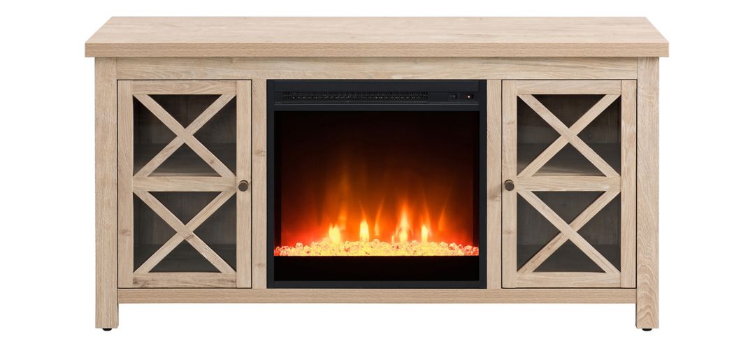 Eve TV Stand with Crystal Fireplace