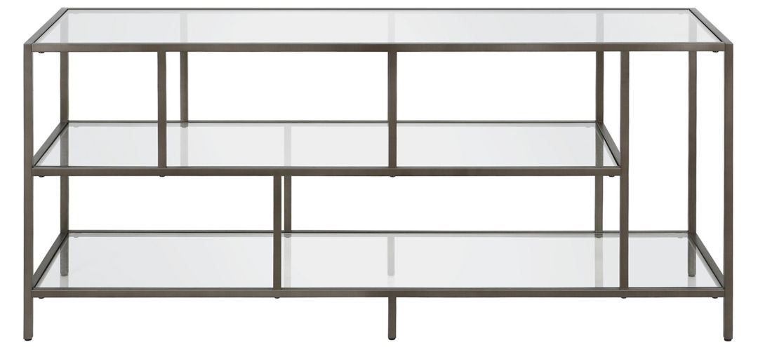 Zinnia TV Stand with Glass Shelves