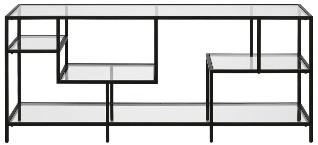 August TV Stand with Glass Shelves