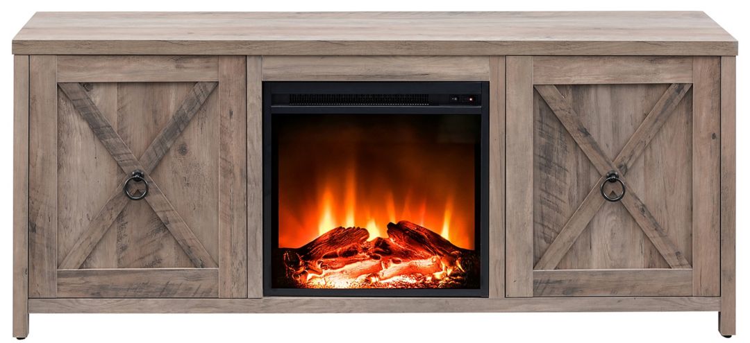 Jacana TV Stand with Log Fireplace Insert
